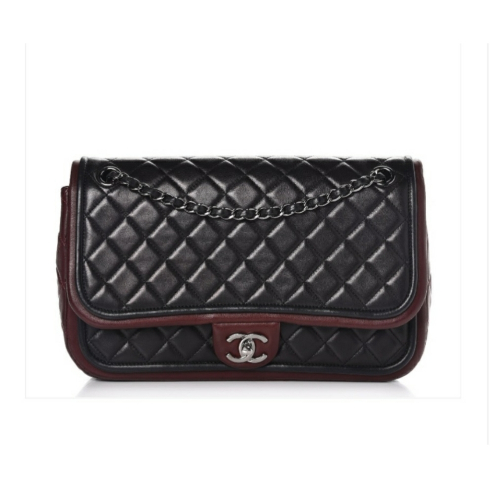 CHANEL QUILTED 2 TONE FLAP BAG